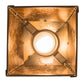 Meyda Lighting Whispering Pines 187586 10" Antique Copper Mini Pendant Light With Amber Mica Shade Glass