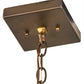 Meyda Lighting Whispering Pines 187586 10" Antique Copper Mini Pendant Light With Amber Mica Shade Glass