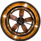 Meyda Lighting Whispering Pines 191879 45" 12-Light Oil Rubbed Bronze Chandelier With Amber Mica Shade Glass and Fan