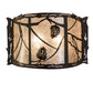 Meyda Lighting Whispering Pines 20" 2-Light Oil Rubbed Bronze Wall Sconce With Silver Mica Shade Glass