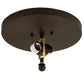 Meyda Lighting Whispering Pines 211891 12" 2-Light Oil Rubbed Bronze Flush Mount Light With Silver Mica Shade Glass