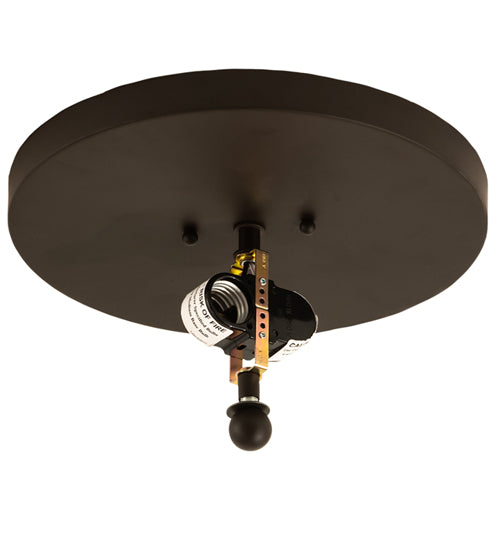 Meyda Lighting Whispering Pines 211891 12" 2-Light Oil Rubbed Bronze Flush Mount Light With Silver Mica Shade Glass
