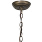 Meyda Lighting Whispering Pines 22" 2-Light Antique Copper Pendant Light With Amber Mica Shade Glass
