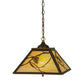 Meyda Lighting Whispering Pines 22" 2-Light Antique Copper Pendant Light With Beige Art Shade Glass