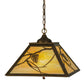 Meyda Lighting Whispering Pines 22" 2-Light Antique Copper Pendant Light With Beige Art Shade Glass