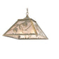 Meyda Lighting Whispering Pines 22" 2-Light Antique Copper Pendant Light With Silver Mica Shade Glass