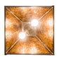 Meyda Lighting Whispering Pines 22" 2-Light Coffee Bean Pendant Light With Amber Mica Shade Glass