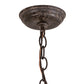 Meyda Lighting Whispering Pines 22" 2-Light Coffee Bean Pendant Light With Amber Mica Shade Glass