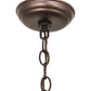 Meyda Lighting Whispering Pines 22" 2-Light Mahogany Bronze Pendant Light With Beige Ripple Shade Glass
