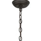 Meyda Lighting Whispering Pines 22" 2-Light Oil Rubbed Bronze Pendant Light With Amber Mica Shade Glass