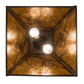 Meyda Lighting Whispering Pines 22" 2-Light Oil Rubbed Bronze Pines Pendant Light With Amber Mica Shade Glass