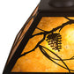 Meyda Lighting Whispering Pines 22" 2-Light Oil Rubbed Bronze Pines Pendant Light With Amber Mica Shade Glass