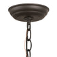 Meyda Lighting Whispering Pines 22" 2-Light Oil Rubbed Bronze Pines Pendant Light With Amber Mica Shade Glass