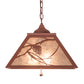 Meyda Lighting Whispering Pines 22" 2-Light Rust Pendant Light With Silver Mica Shade Glass
