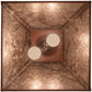 Meyda Lighting Whispering Pines 22" 2-Light Rust Pendant Light With Silver Mica Shade Glass