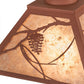 Meyda Lighting Whispering Pines 22" 2-Light Rust Pendant Light With Silver Mica Shade Glass