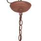 Meyda Lighting Whispering Pines 22" 2-Light Rust Pendant Light With Silver Mica Shade Glass