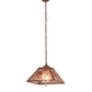 Meyda Lighting Whispering Pines 22" 2-Light Rust Pendant Light With Silver Mica Shade Glass