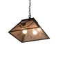 Meyda Lighting Whispering Pines 22" 2-Light Textured Black Pendant Light With Silver Mica Shade Glass