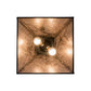 Meyda Lighting Whispering Pines 22" 2-Light Textured Black Pendant Light With Silver Mica Shade Glass
