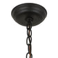 Meyda Lighting Whispering Pines 22" 2-Light Textured Black Pendant Light With Silver Mica Shade Glass