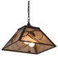 Meyda Lighting Whispering Pines 22" 2-Light Timeless Bronze Pendant Light With Silver Mica Shade Glass