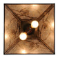 Meyda Lighting Whispering Pines 22" 2-Light Timeless Bronze Pendant Light With Silver Mica Shade Glass
