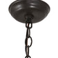 Meyda Lighting Whispering Pines 22" 2-Light Timeless Bronze Pendant Light With Silver Mica Shade Glass