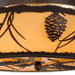 Meyda Lighting Whispering Pines 22" 4-Light Mahogany Bronze Flush Mount Light With Tawnyrock Idalight Shade