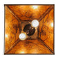 Meyda Lighting Whispering Pines 23" 2-Light Antique Copper Pendant Light With Amber Mica Shade Glass