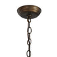 Meyda Lighting Whispering Pines 23" 2-Light Antique Copper Pendant Light With Amber Mica Shade Glass