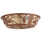 Meyda Lighting Whispering Pines 23" 4-Light Rust Flush Mount Light With Silver Mica Shade Glass