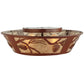 Meyda Lighting Whispering Pines 23" 4-Light Rust Flush Mount Light With Silver Mica Shade Glass