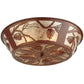 Meyda Lighting Whispering Pines 23" 4-Light Rust Flush Mount Light With Silver Mica Shade Glass