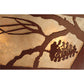 Meyda Lighting Whispering Pines 23" 4-Light Rust Flush Mount Light With Silver Mica Shade Glass