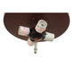 Meyda Lighting Whispering Pines 23" 4-Light Rust Flush Mount Light With Silver Mica Shade Glass