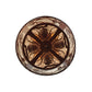 Meyda Lighting Whispering Pines 23" 4-Light Rust Flush Mount Light With Silver Mica Shade Glass