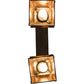 Meyda Lighting Whispering Pines 24" 2-Light Antique Copper Island Pendant Light With Amber Mica Shade Glass