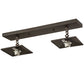 Meyda Lighting Whispering Pines 24" 2-Light Oil Rubbed Bronze Island Pendant Light With Silver Mica Shade Glass