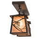 Meyda Lighting Whispering Pines 24" 2-Light Oil Rubbed Bronze Island Pendant Light With Silver Mica Shade Glass