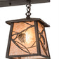 Meyda Lighting Whispering Pines 24" 2-Light Oil Rubbed Bronze Island Pendant Light With Silver Mica Shade Glass