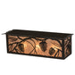 Meyda Lighting Whispering Pines 24" 3-Light Textured Black Island Flush Mount Light With Silver Mica Shade Glass
