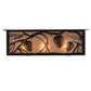 Meyda Lighting Whispering Pines 24" 3-Light Textured Black Island Flush Mount Light With Silver Mica Shade Glass