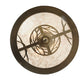 Meyda Lighting Whispering Pines 24" 4-Light Antique Copper Inverted Pendant Light With Silver Mica Shade Glass