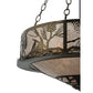 Meyda Lighting Whispering Pines 24" 4-Light Antique Copper Inverted Pendant Light With Silver Mica Shade Glass