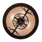 Meyda Lighting Whispering Pines 24" 4-Light Antiquity Inverted Pendant Light With Silver Mica Shade Glass