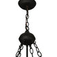 Meyda Lighting Whispering Pines 24" 4-Light Coffee Bean Inverted Pendant Light With Amber Mica Shade Glass