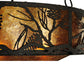 Meyda Lighting Whispering Pines 24" 4-Light Coffee Bean Inverted Pendant Light With Amber Mica Shade Glass
