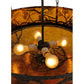 Meyda Lighting Whispering Pines 24" 4-Light Coffee Bean Inverted Pendant Light With Amber Mica Shade Glass