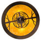 Meyda Lighting Whispering Pines 24" 4-Light Copper Vein Inverted Pendant Light With Amber Mica Shade Glass